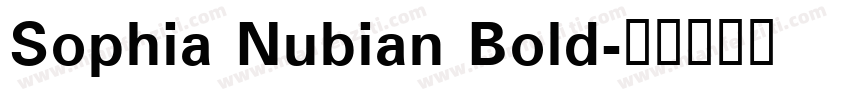 Sophia Nubian Bold字体转换
